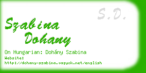 szabina dohany business card